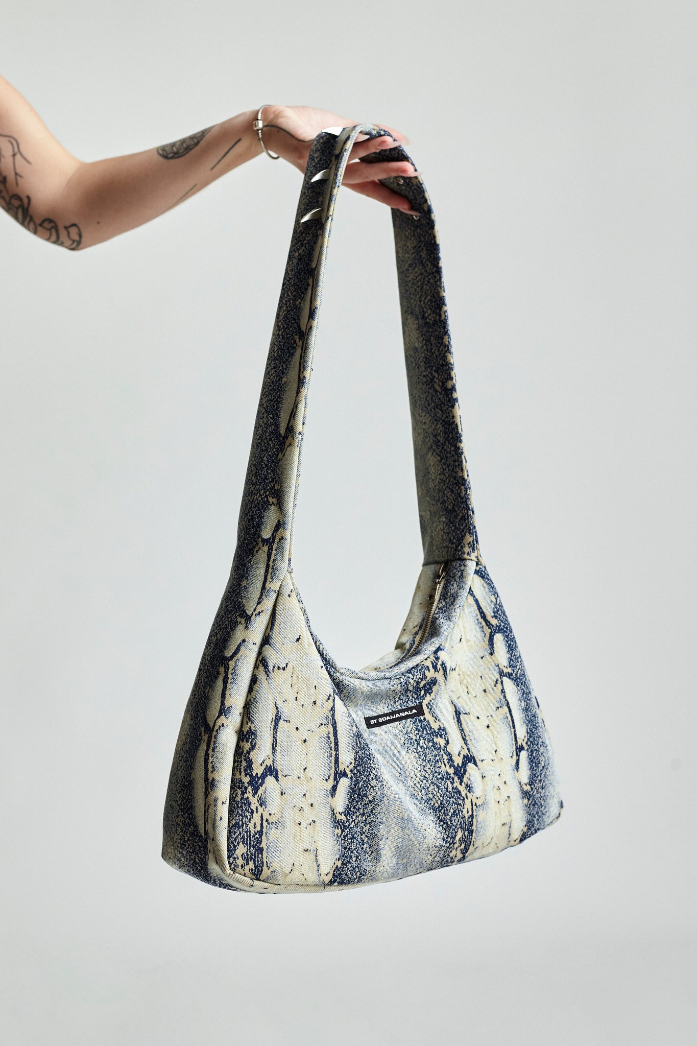 Snake Denim Bag